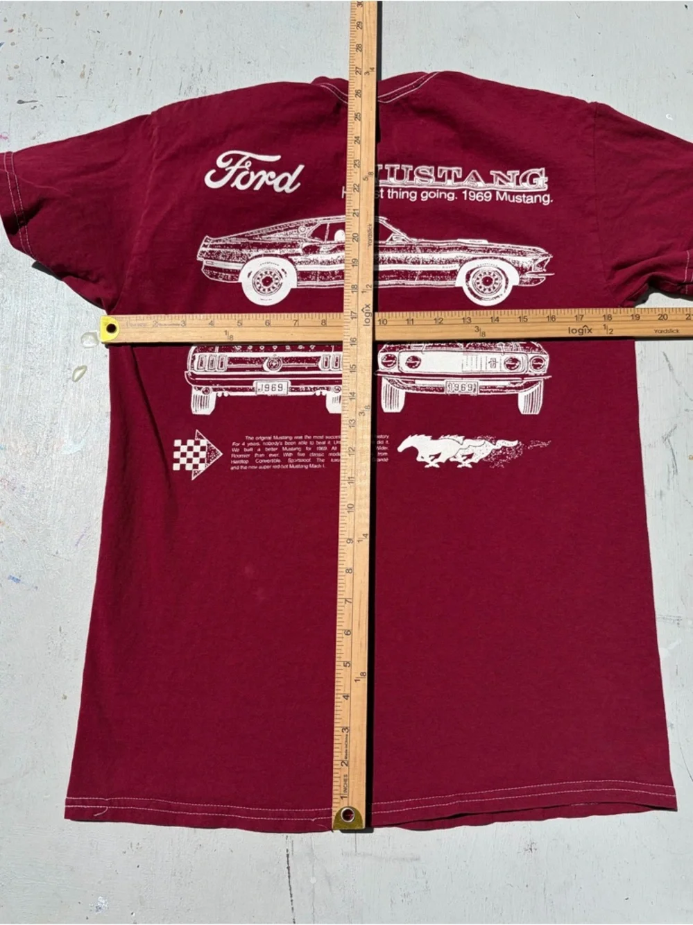 Men's Ford T-Shirt Red Mustang S Racing Cars Bullitt 1969 Muscle‎ American Speed